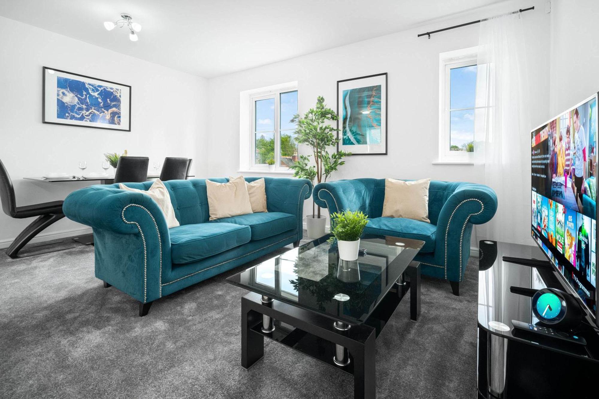 Stylish 2 Bedroom - Smart Tv - Wifi - Parking 39m Apartment